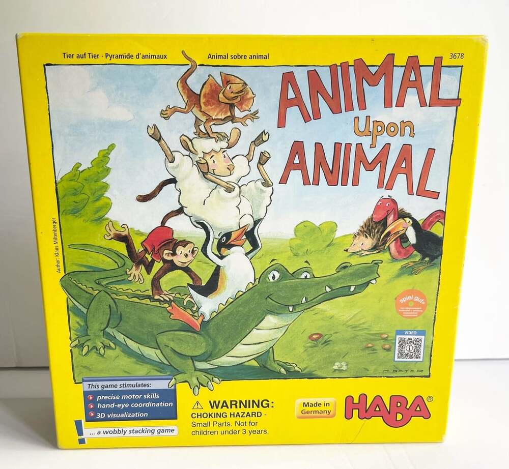 HABA Animal Upon Animal Wobbly Stacking Board Game 3678